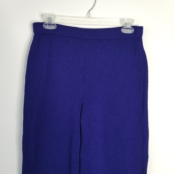 St. John Collection Royal Blue Knit Santana Dress Pant Size 4 Wool Blend - Picture 10 of 12